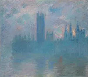 Westminster London England Gallery: Houses of Parliament, London, 1900 / 01. Creator: Claude Monet