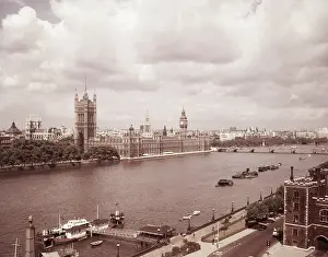 Pier Prints: The Houses of Parliament, London, c1955. Creator: Arthur Charles Kirby Ware
