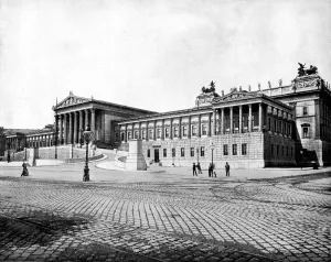John L John Lawson Prints: Houses of Parliament, Vienna, 1893. Artist: John L Stoddard