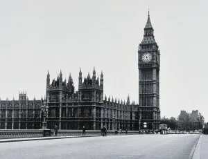 The Houses of Parliament, viewed from Lambeth Bridge, c1900s. Creator: Unknown