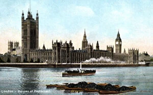 The Houses of Parliament, Westminster, London, early 20th century
