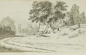 Johannes Huibert Prins Prints: Houses on a path in a landscape, 1783. Creator: Johannes Huibert Prins