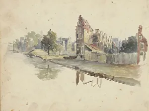 Ii Willem Troost Prints: Houses on a quay, 1822-1893. Creator: Willem Troost II