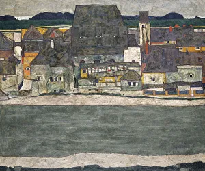 Houses on the River (The Old Town), 1914. Artist: Schiele, Egon (1890?1918)