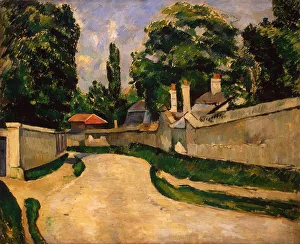 Houses Along a Road, ca 1881. Artist: Cezanne, Paul (1839-1906)