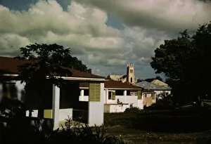 Anglican Collection: Houses in Saint Croix island, city of Christiansted, Virgin Islands, 1941. Creator: Jack Delano