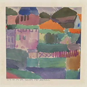 Dada Prints: In the houses of St. Germain, 1914. Creator: Klee, Paul (1879-1940)