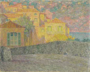 Silence Prints: Houses in the sun, Villefranche-sur-Mer, 1927. Creator: Le Sidaner, Henri (1862-1939)