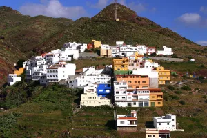 Canary Islands Prints: Houses above the town on a mountainside, San Andres, Tenerife, Canary Islands, 2007