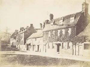 Village Green Prints: Houses on Village Street, 1850s. Creator: Unknown