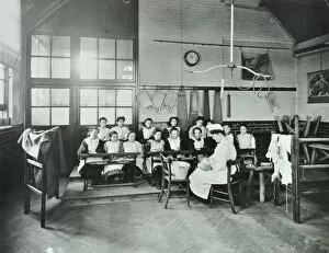 Deptford Gallery: Housewifery lesson, Childeric Road School, Deptford, London, 1908