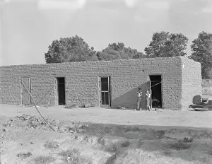 Mud Brick Prints: Housing for Mexican field laborers, near Chandler, Arizona, 1937. Creator: Dorothea Lange