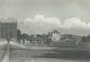 Hove Gallery: Hove Church, From the Sea, 1835. Creator: Charles J Smith
