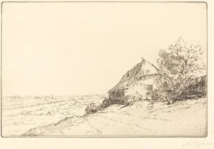 Hovel on a Hillside (Masure sur la colline). Creator: Alphonse Legros Hovel on a Hillside (Masure sur la colline). Creator: Alphonse Legros
