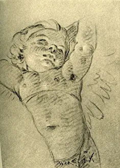 Hovering Cupid, mid 18th century, (1928). Artist: Giovanni Battista Tiepolo