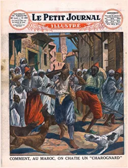 Hungry Collection: How, in Morocco, one chastens a scavenger, 1929. Creator: Unknown