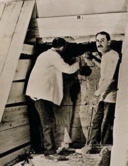 Archaeologist Gallery: Howard Carter, British archaeologist, in the Valley of the Kings, Egypt, 1922. Artist