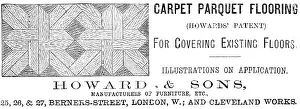 Woodwork Prints: Howard & Sons, Carpet Parquet Flooring, 1883. Creator: Unknown