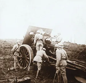 Howitzer Prints: Howitzer battery, c1914-c1918