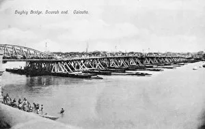 Images Dated 10th January 2008: Howrah Bridge over the Hooghly River, Calcutta, India, early 20th century