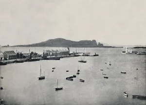 Irish Sea Prints: Howth - General View of the Harbour and Irelands Eye, 1895