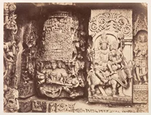 Hoysalesvara Temple Sculpture, Halebid, 1856-1857. Creator: Richard Banner Oakeley (British)