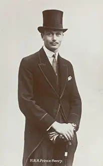 Saxe Coburg Princess Beatrice Of Prints: HRH Prince Henry, wearing a top hat, c1880s. Creator: Unknown