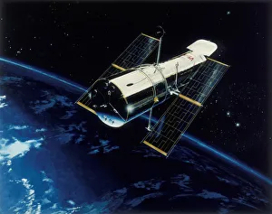 Solar Panel Prints: Hubble Space Telescope in orbit, 1980s