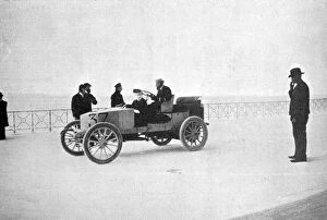Hubert le Blon, in his Gardner-Serpollet steam car, Nice, 1903