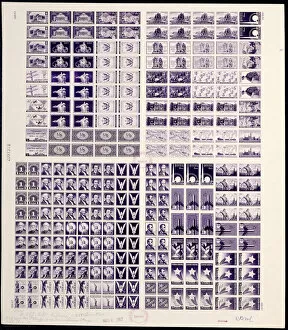 Diversity Collection: Huck Press experimental plate proof, 1957. Creator: Bureau of Engraving and Printing