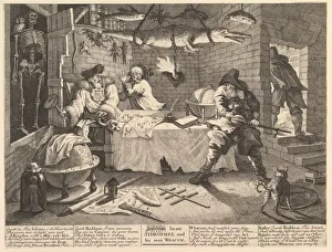 Globe Gallery: Hudibras beats Sidrophel and his man Whacum (Twelve Large Illustrations for Sa