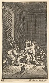 Hudibras Prints: Hudibras Catechized (Seventeen Small Illustrations for Samuel Butlers Hudibras, no