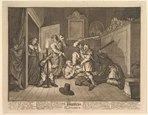 Hudibras Prints: Hudibras Catechized (Twelve Large Illustrations for Samuel Butlers Hudibras, Plate 9)