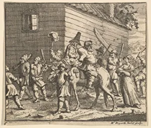Prisoner Prints: Hudibras and Ralpho Made Prisoners and Carried to the Stocks (Seventeen Small Illustrat