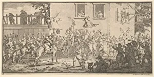 Hudibras Prints: Hudibras and the Skimmington (Seventeen Small Illustrations for Samuel Butlers Hudibra