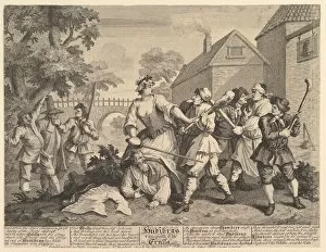 Hudibras Vanquished by Trulla (Twelve Large Illustrations for Samuel Butler s