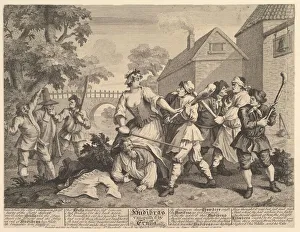 Hudibras Prints: Hudibras Vanquished by Trulla (Twelve Large Illustrations for Samuel Butler s