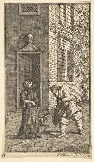 Hudibras Wooing the Widow (Seventeen Small Illustrations for Samuel Butlers Hudibras