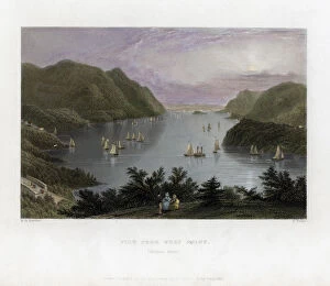 Images Dated 26th October 2007: The Hudson River as seen from West Point, USA, 1837.Artist: R Wallis