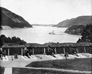 John L John Lawson Prints: Up the Hudson River from West Point, New York, USA, 1893. Artist: John L Stoddard