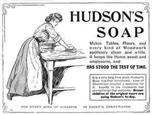 Cleaning Prints: Hudson's Soap:has stood the test of time, 1909. Creator: Unknown