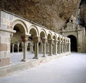 Arte Prints: Huesca Botaya Monasterio De San Juan De LA Pena Detalle Del Claustro Arte