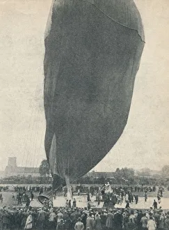 A huge balloon was necessary for Professor Piccards ascent, c1936 (c1937) A huge balloon was necessary for Professor Piccards ascent, c1936 (c1937)