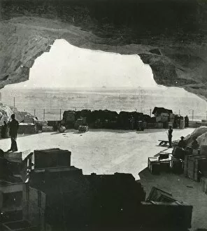 Huge bombproof stores and repair shops were made from the caves, c1942-1943, (1945)