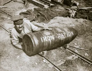 Artilleryman Prints: A huge shell, weighing 1400lb, Somme campaign, France, World War I, 1916