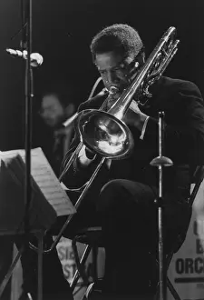 Band Prints: Bill Hughes, Count Basie Orchestra, 1990s. Creator: Brian Foskett