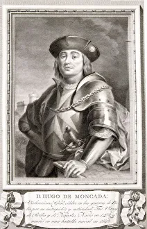 Hugo de Moncada (1478-1528), Spanish general, engraving from the collection Illustrious Hugo de Moncada (1478-1528), Spanish general, engraving from the collection Illustrious