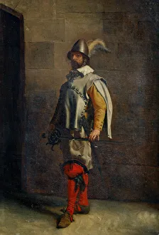 Meissonier Prints: A Huguenot, 19th century. Artist: Jean Louis Ernest Meissonier