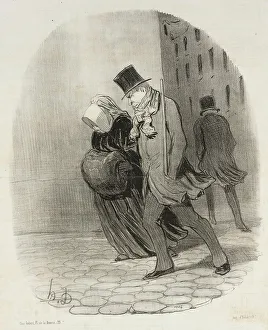 Muff Prints: Huit degrés au-dessous de zéro, 1847. Creator: Honore Daumier