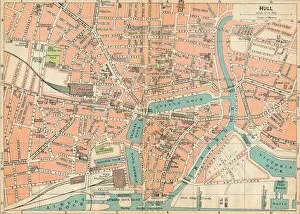 Maps Charts & Plans Collection: Hull, c20th Century. Artist: John Bartholomew